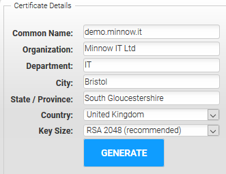Openssl Generate Private Key Certificate Request